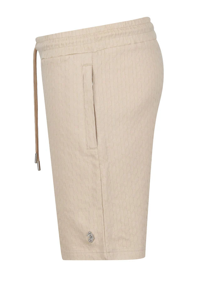LUKE Jimbaran Mercerised Jacquard Shorts | Ecru - M760353