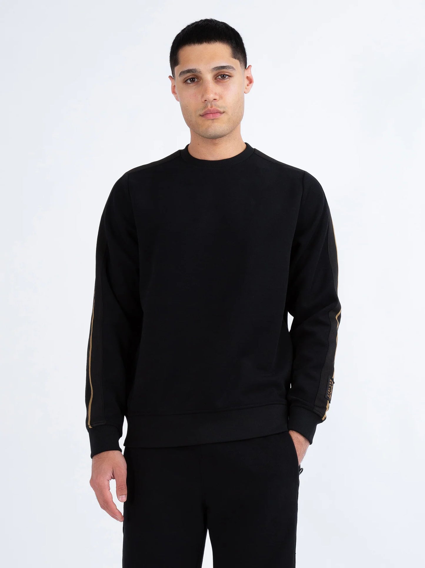 LUKE Massachusetts Tape Detail Sweat | Black - M770351