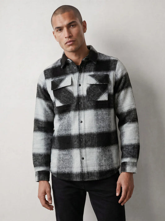 LUKE ETTTRICK OVERSHIRT - UTILITY | CHARCOAL CHECKERED - M780950