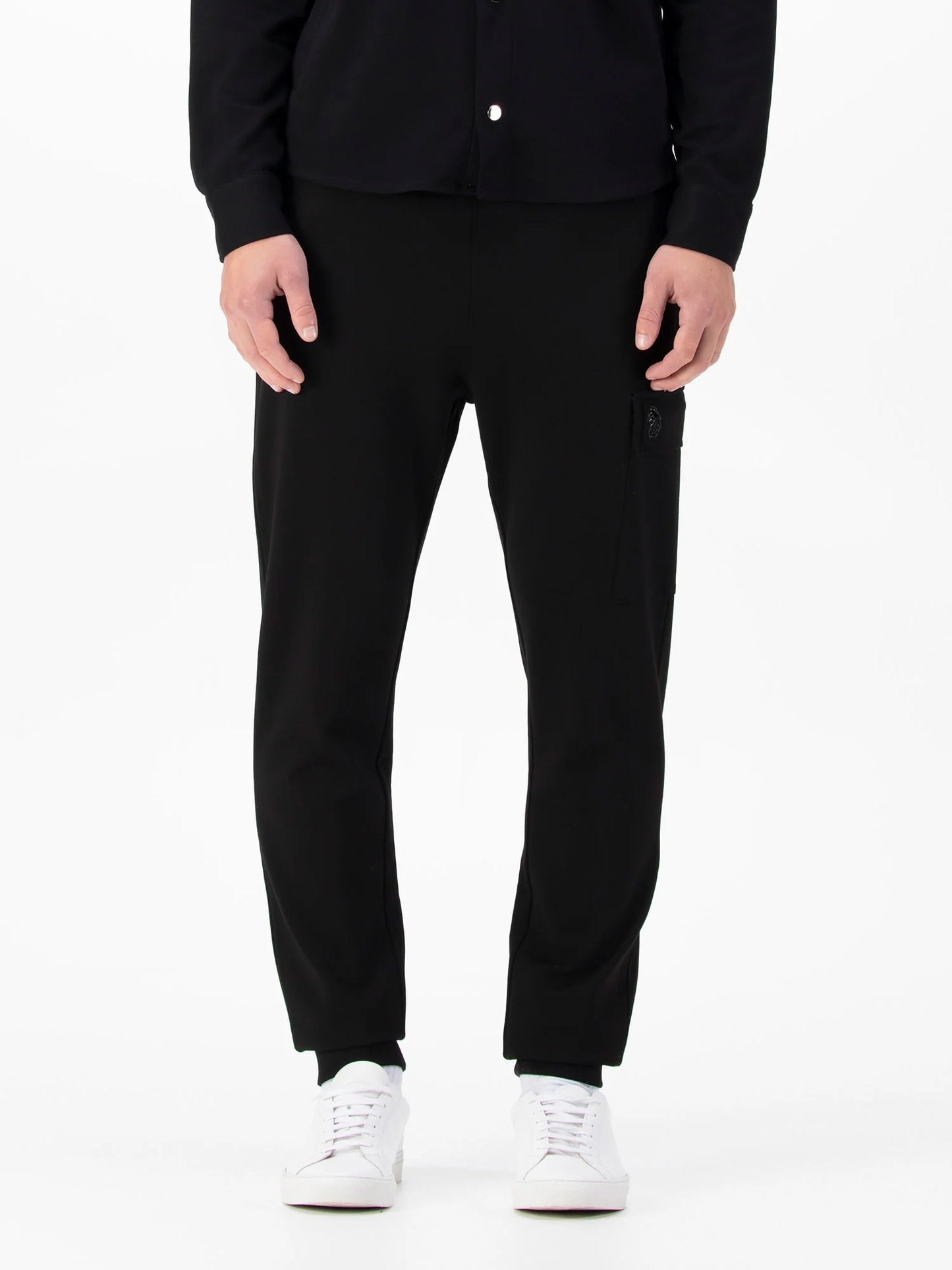 LUKE 1977 Rooted Felt Badge Joggers - 365GSM / Black - M790306