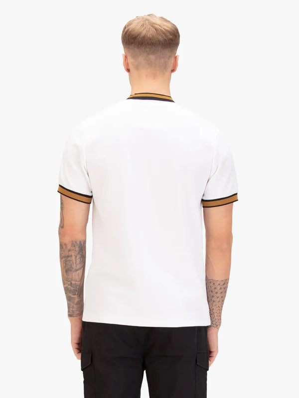 Luke 1977 Coron T-Shirt in ice grey, black, and gold by Clique, featuring a stylish design and comfortable fit.
