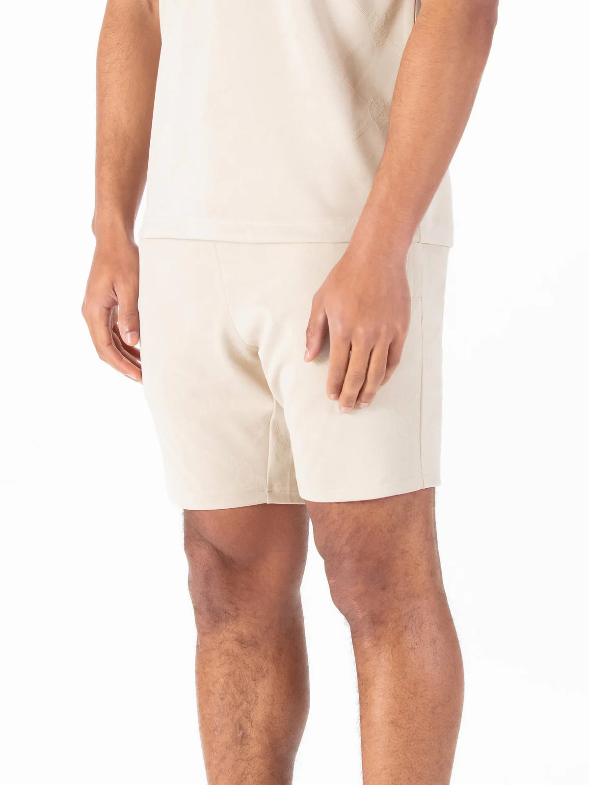 Luke Est 1977 Phoenix Textured Shorts | Dark Ecru - M801051