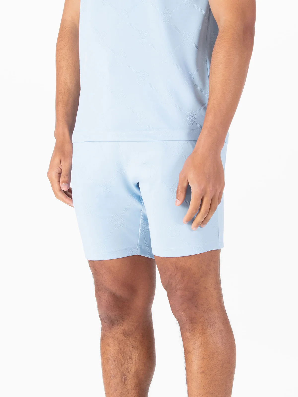 Luke Est 1977 Phoenix Textured Shorts | Sky Blue - M801051