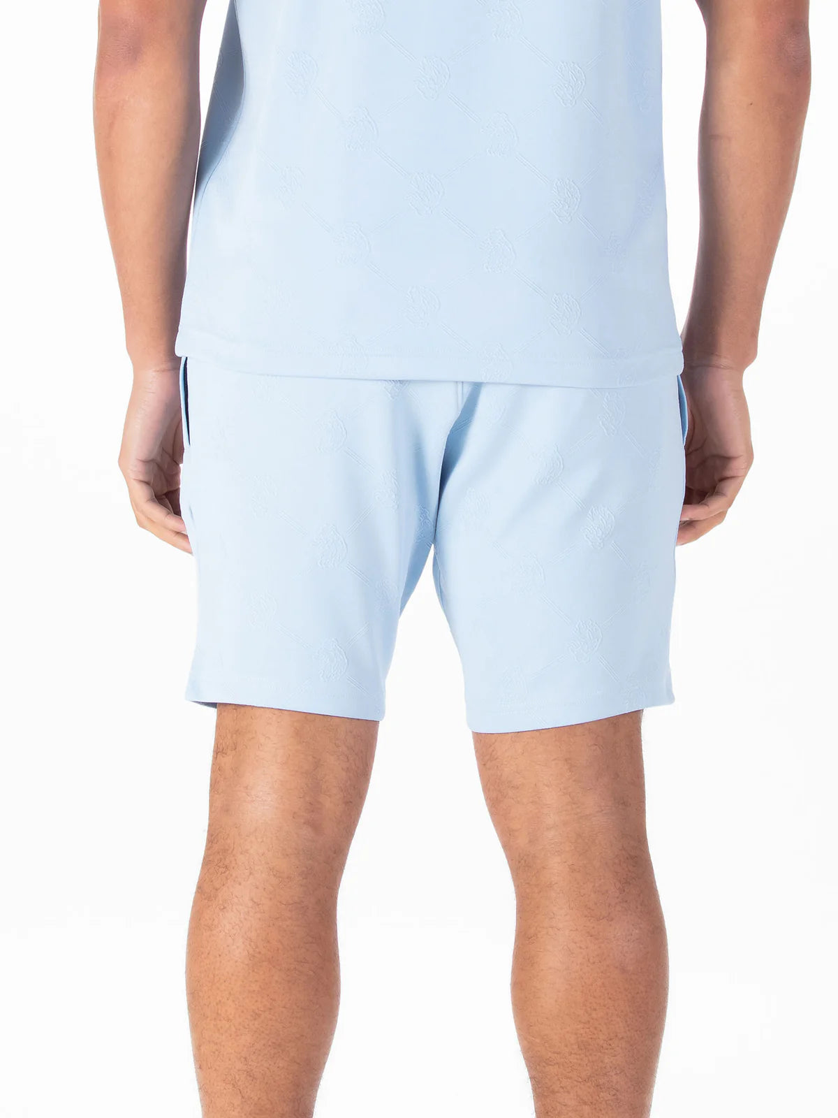 Luke Est 1977 Phoenix Textured Shorts | Sky Blue - M801051