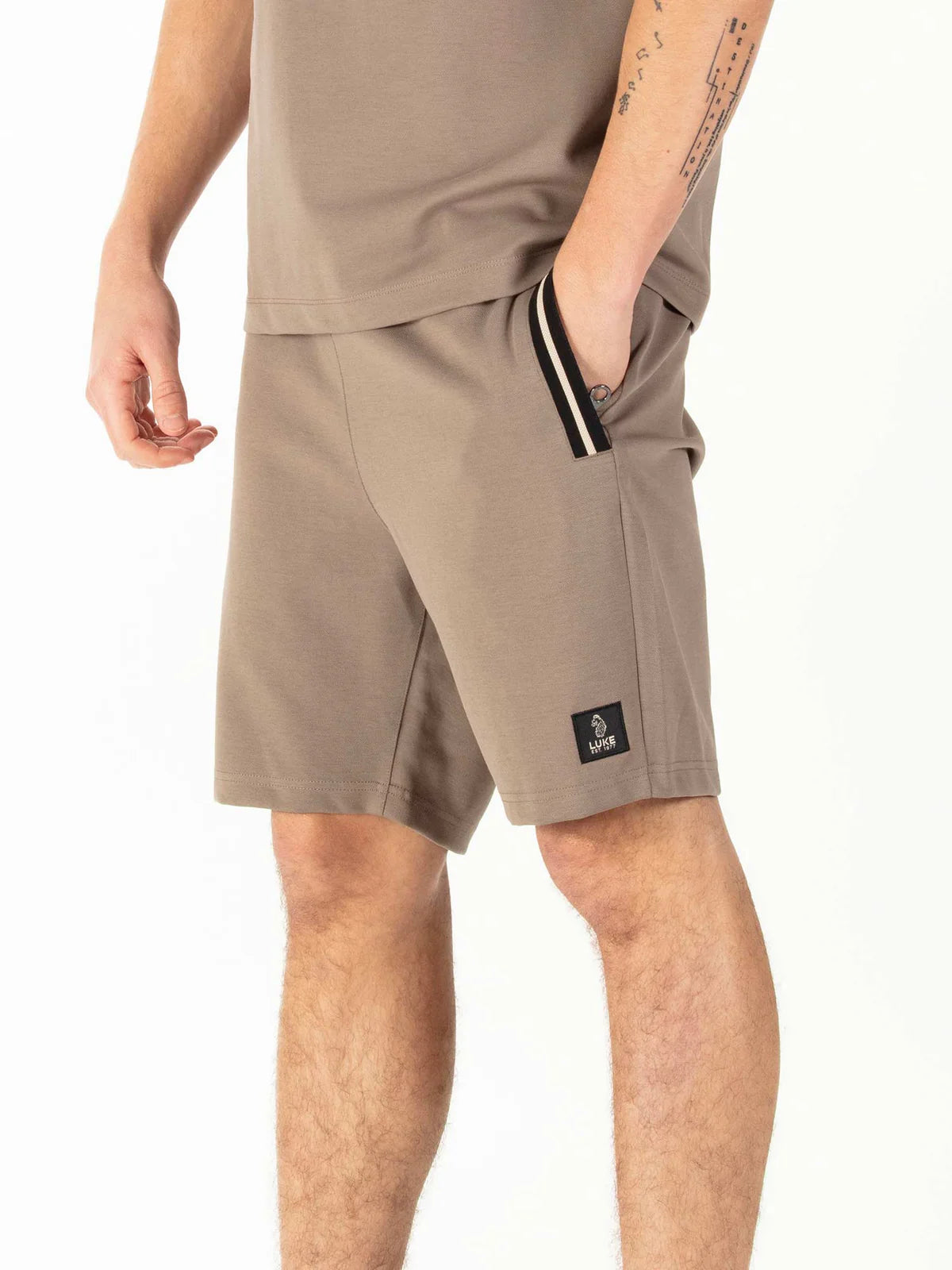 Blue Luke1977 Sanip Shorts by Clique featuring a casual fit and stylish design, shown on a model against a neutral background.