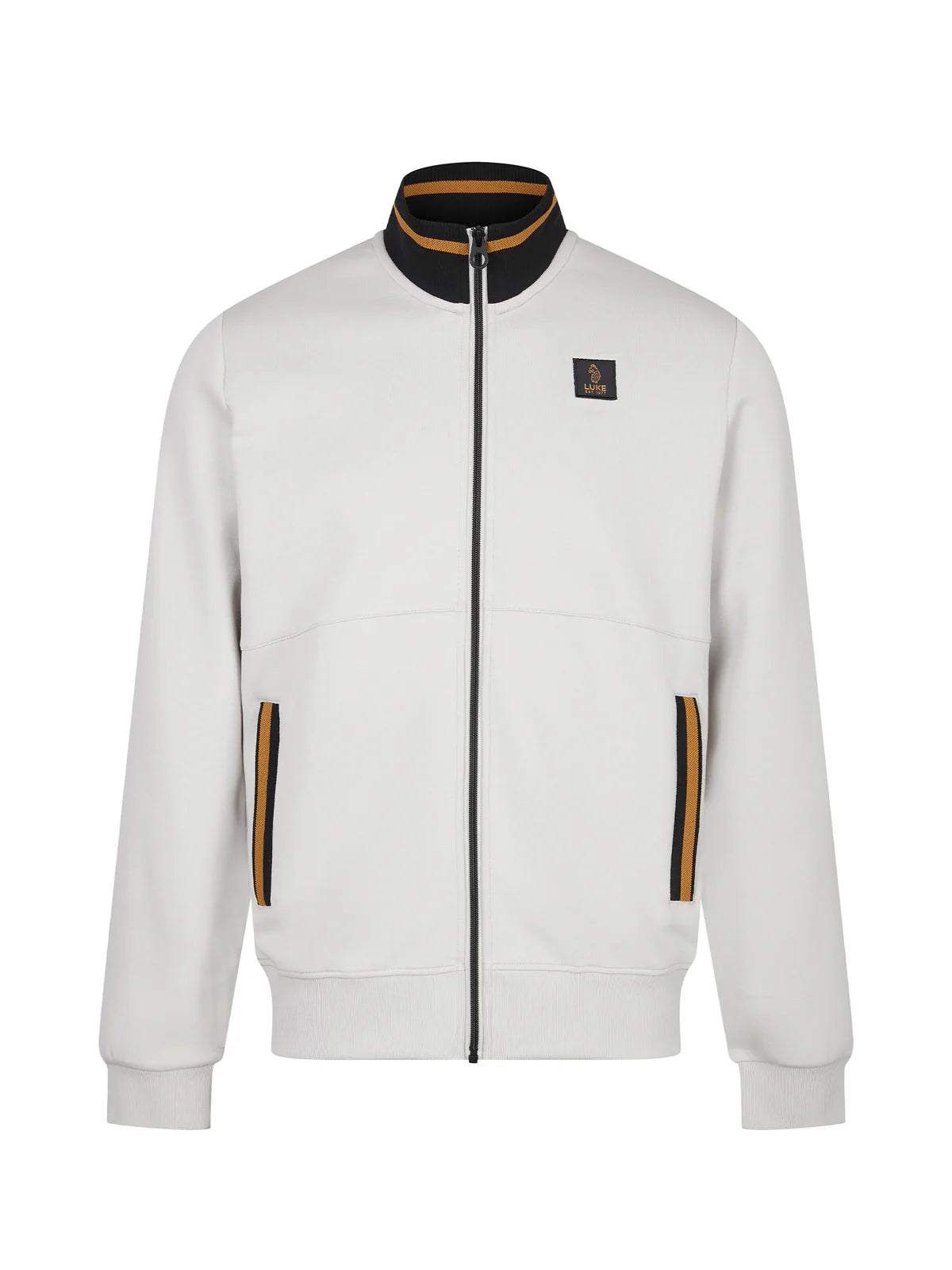 Luke Est 1977 Makati Zip Through Sweatshirt | Ice Grey- M810358