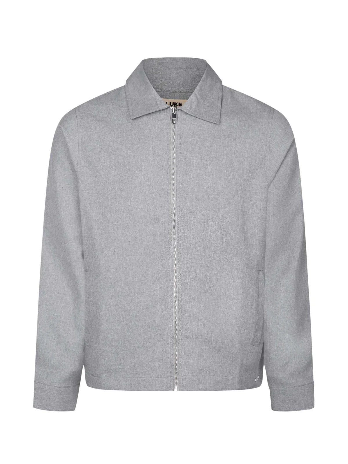 Luke 1977 Emery Woven Collared Jacket | Mid Marl Grey - M803073