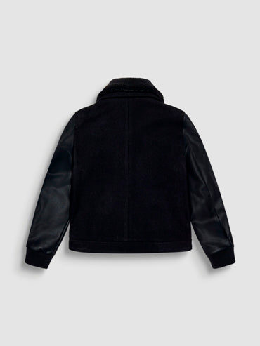 ANTONY MORATO Bomber Jacket - Fur Collar | Black - MMCO00889 - FA500075 - 9000