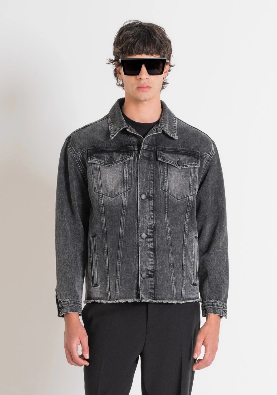 ANTONY MORATO Oversized Denim Jacket | Black - MMCO00874 - FA700132 - 9000