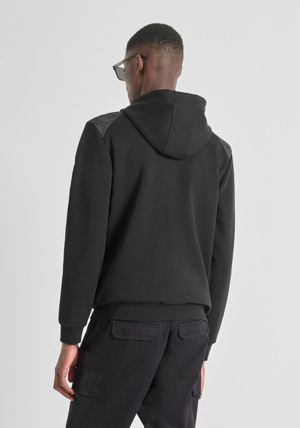 Antony Morato Regular Fit - Zip Sweatshirt Cotton Blend | Black - MMFL01075-FA150168-9000