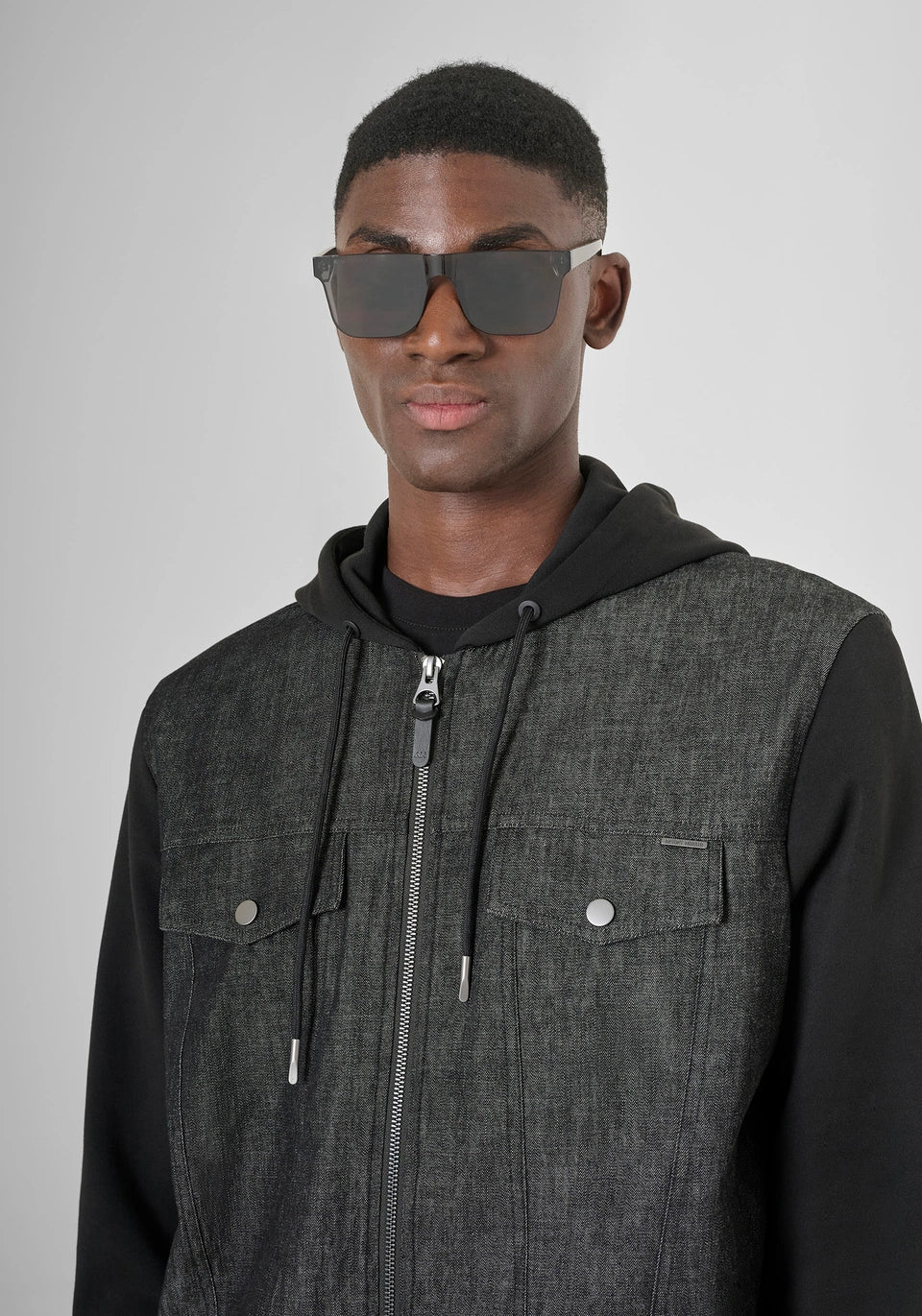 Antony Morato Regular Fit - Zip Sweatshirt Cotton Blend | Black - MMFL01075-FA150168-9000