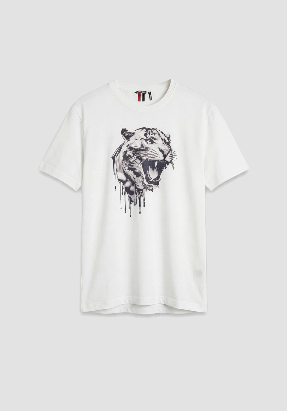Clique Antony Morato cream regular-fit T-shirt made of lightweight cotton jersey with a printed design.