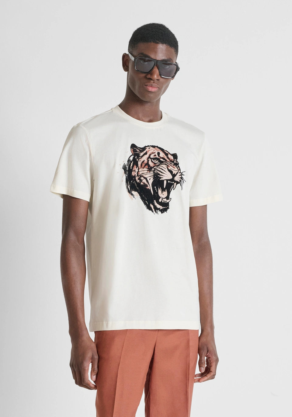 ANTONY MORATO - Regular Fit Cotton Jersey T-Shirt Print | Butter/Cream - MMKS02651-FA100144-1021