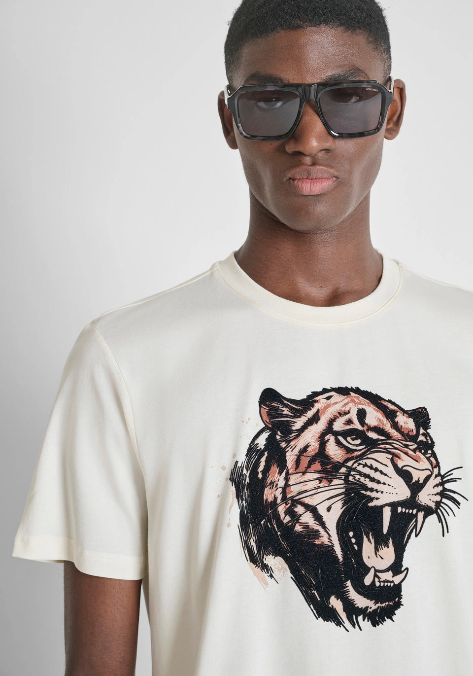 ANTONY MORATO - Regular Fit Cotton Jersey T-Shirt Print | Butter/Cream - MMKS02651-FA100144-1021