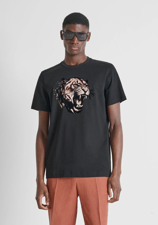 ANTONY MORATO - Regular Fit Cotton Jersey T-Shirt Print | Black - MMKS02651-FA100144-9000