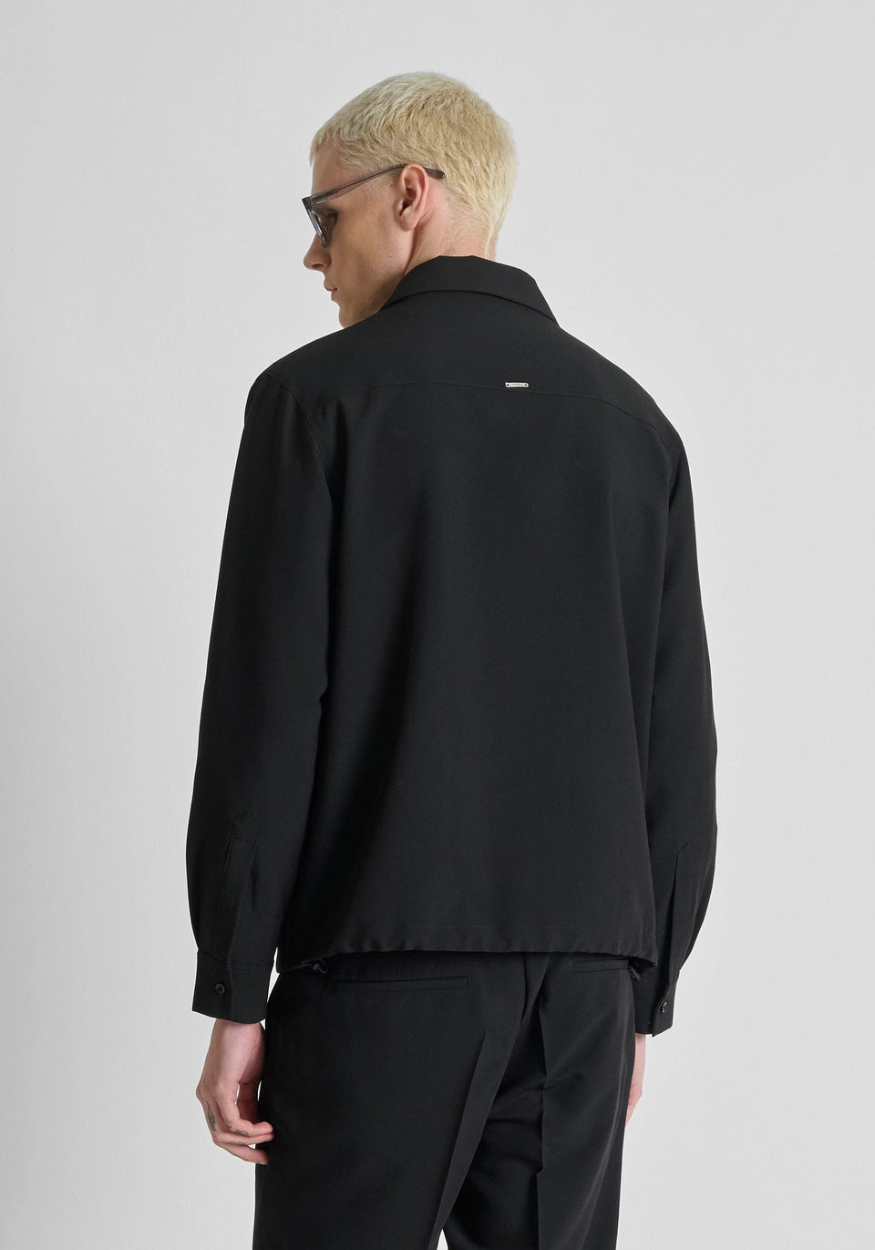 ANTONY MORATO "BREMA" Regular-Fit Overshirt Stretch Viscose Blend | Black - MMSL00786-FA600255-9000
