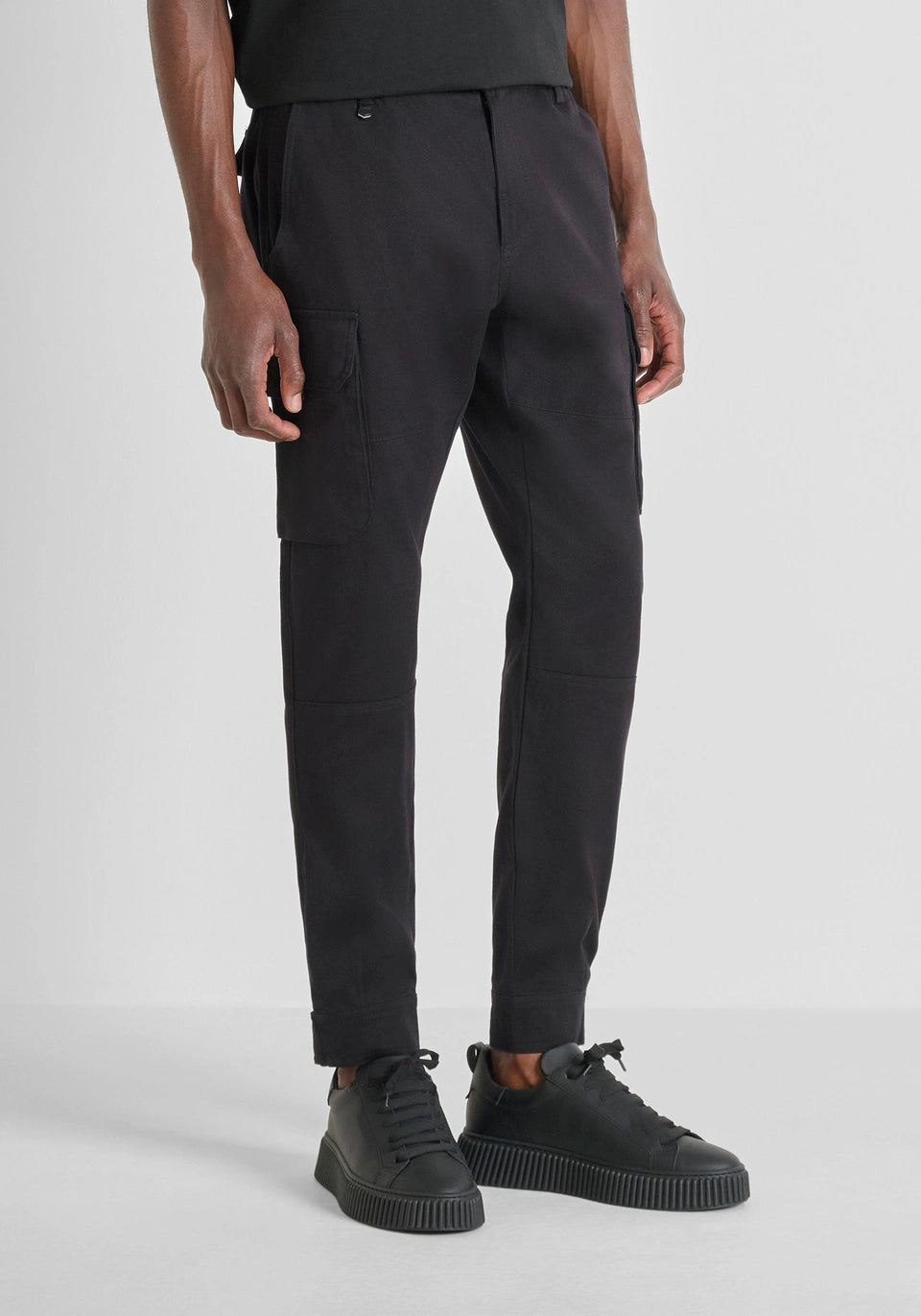 Antony Morato Regular Fit Elton - Cotton Cargo Pants | Black - MMTR00752-FA800191-9000