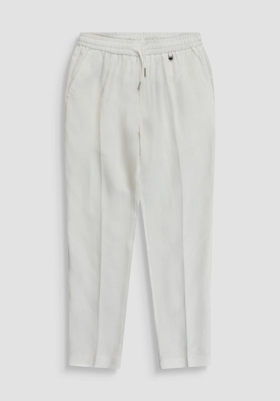 Clique Antonty Morrato Neil linen blend trousers in cream, regular-fit design with tailored waistband and relaxed fit.