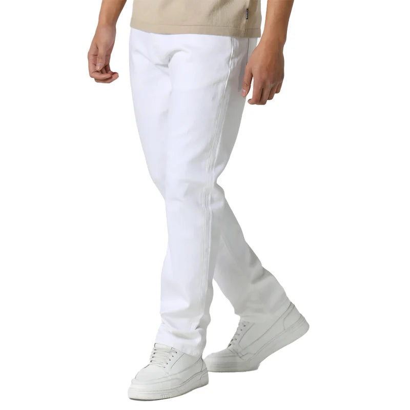 Clique Kara 883 Police Mattia Todd 1054 white regular fit jeans displayed on a hanger with a clean background