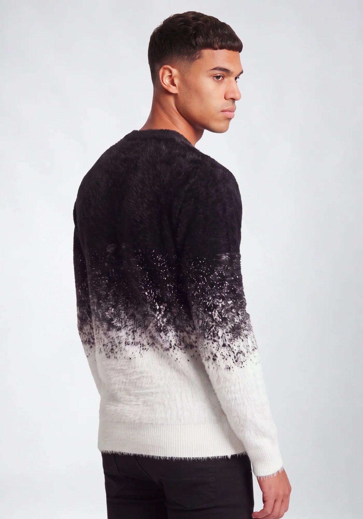 Wrong Friends | McCarthy Sweater — Black / Grey / White (Relaxed Fit) (Copy)