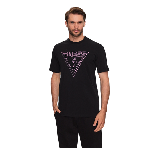 GUESS Reflective Logo Tee - Z3YI04J1314 -JBLK | Black/ Pink