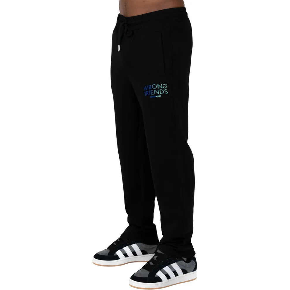 Clique Wrong Friends Simi Valley Jogger in black and blue, casual sweater with a comfortable fit and stylish design.