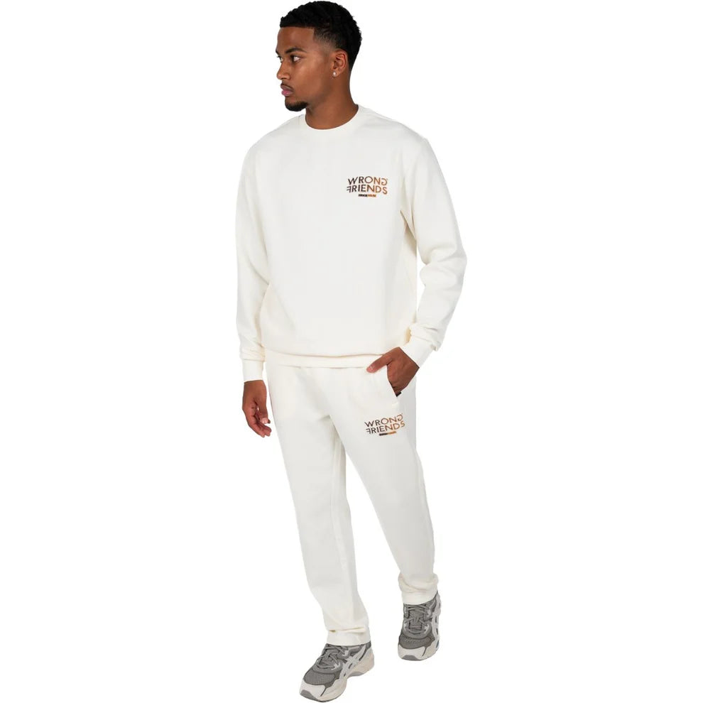 Wrong Friends Simi Valley Sweater | Beige/Brown - WF1211
