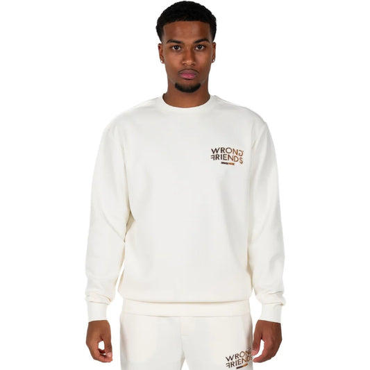 Wrong Friends Simi Valley Sweater | Beige/Brown - WF1211