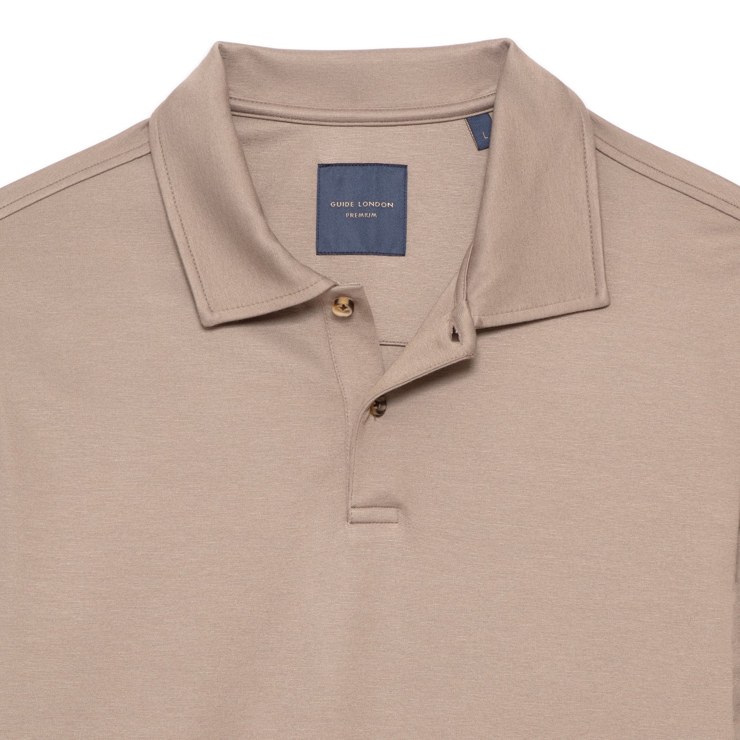 GUIDE London - Heavy Knitted Jersey Polo | Sage - SJ5791