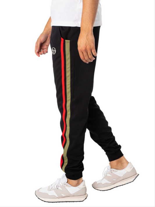 Sergio Tacchini New Damarrindo Track Pants | Black/Loden Green - STM14552 -599