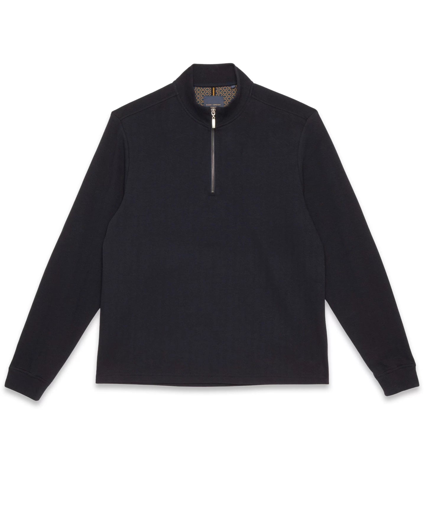 GUIDE London Half-Zip Cotton Blend Sweatshirt | Navy - SW1042