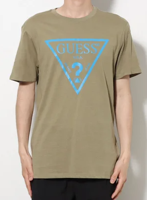 GUESS Reflective Logo Tee - M3GI44K9RM1 - G1ed | Kaki / Blue