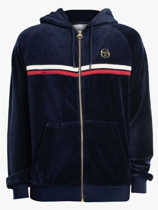 Sergio Tacchini - Dallas Velour Zip Hoodie | Maritime Blue - STM21138-225