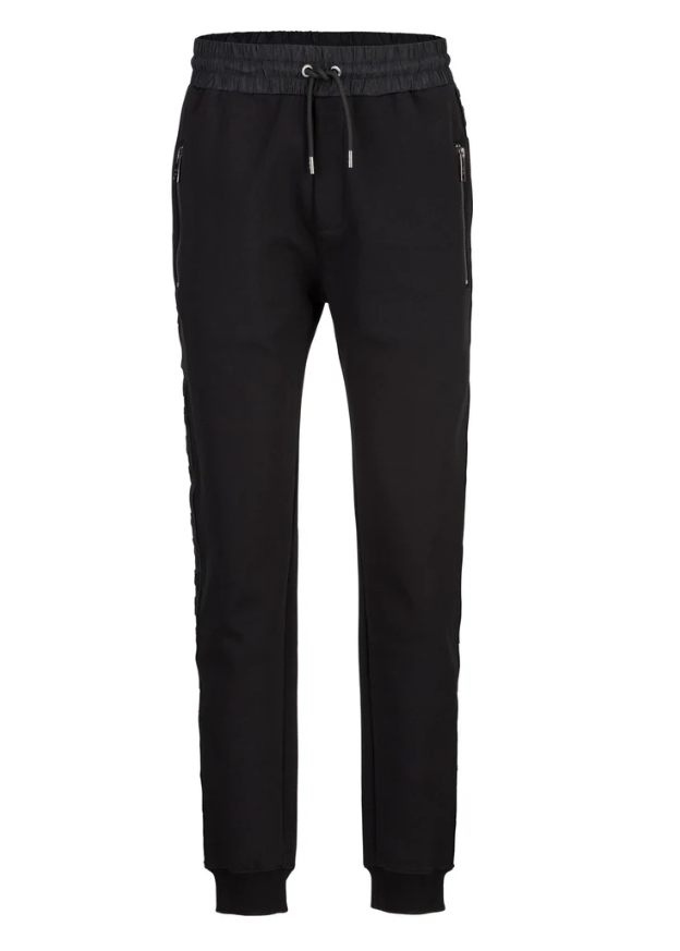 19V69 ITALIA by Versace- Pasuale Tape Sweat Pants | Black - W24MPAN19