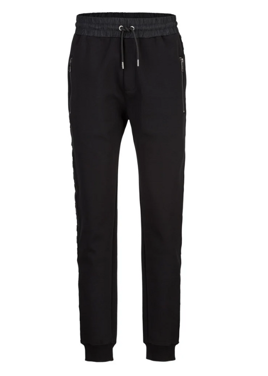 19V69 ITALIA by Versace- Pasuale Tape Sweat Pants | Black - W24MPAN19