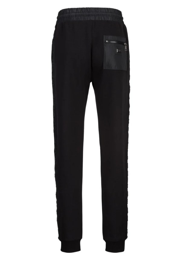 19V69 ITALIA by Versace- Pasuale Tape Sweat Pants | Black - W24MPAN19