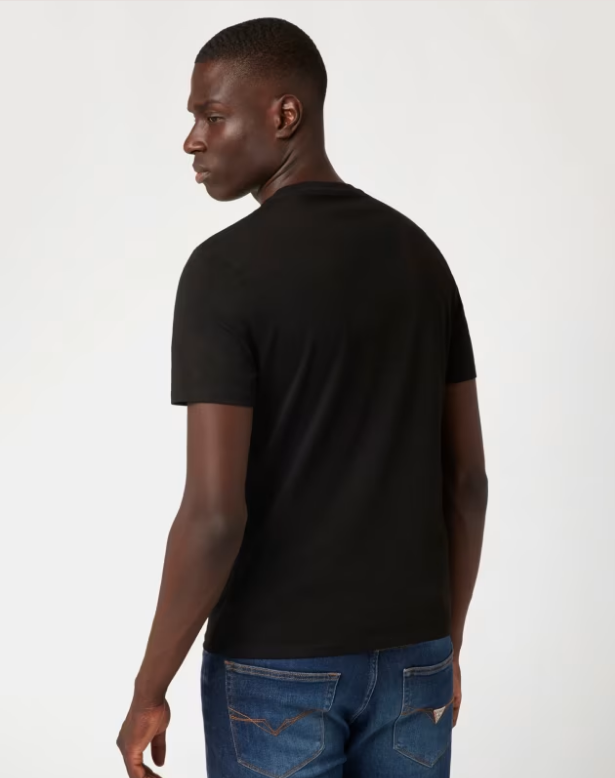 Guess Mens Original Logo Triangle T-Shirt | Black - M6GI21 K3053 A21B