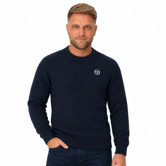 Sergio Tacchini Caputo Crew Neck Knitted Jumper - Maritime Blue (STM21336-225)