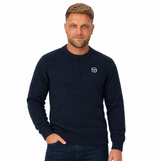 Sergio Tacchini Caputo Crew Neck Knitted Jumper - Maritime Blue (STM21336-225)