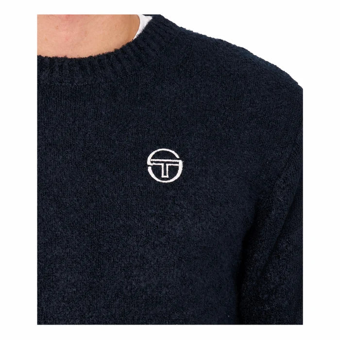 Sergio Tacchini  Caputo Crew Neck Knitted Jumper Maritime Blue STM21336-225