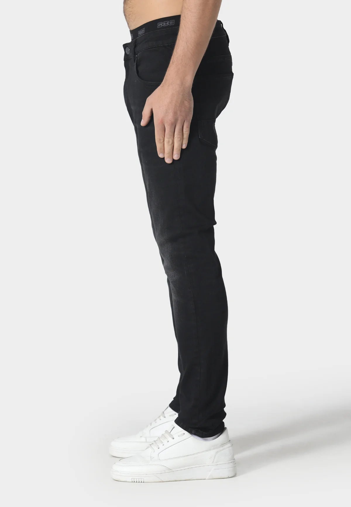 Black Dino Slim Jeans from 883 Police by Clique Kara featuring classic denim fabric and slim fit design.