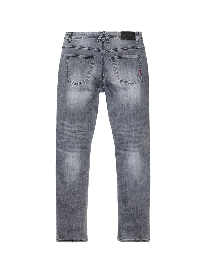 AVERE Torri Grey Wash Rip Repair Jeans - Grey (Vintage Wash)