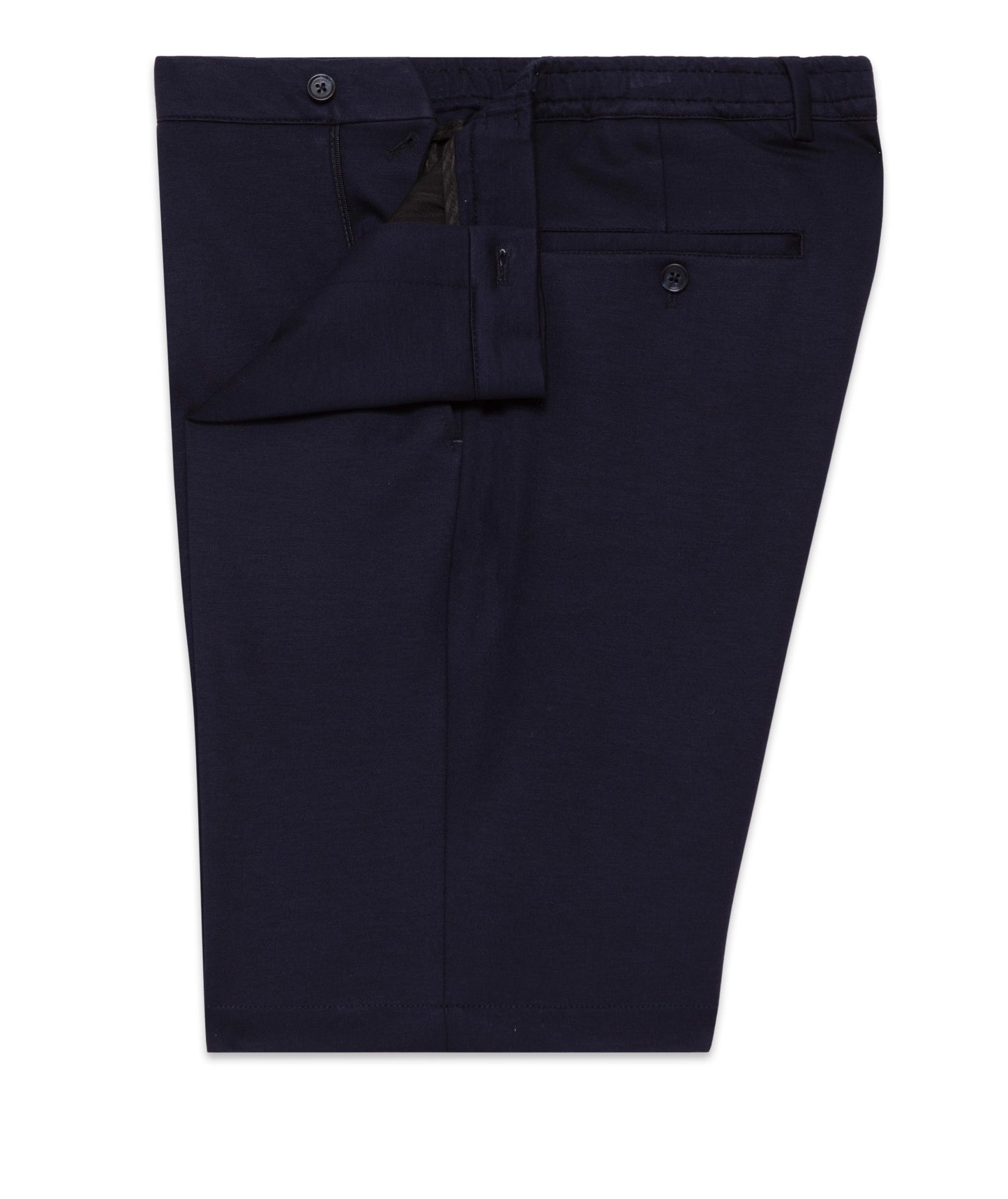GUIDE London - Stretch Jersey Elasticated Waist Tailored Shorts | Navy - TR1708
