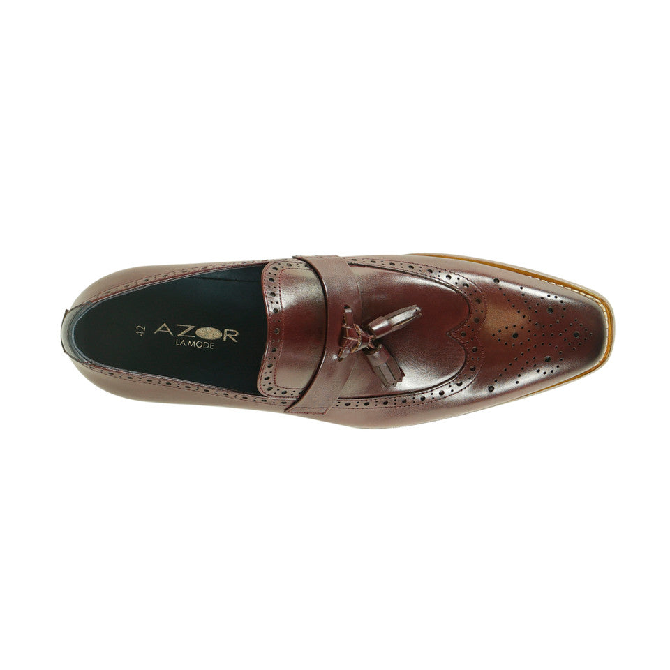 AZOR La Mode - Tuscany Tassel Loafer  | Burgundy