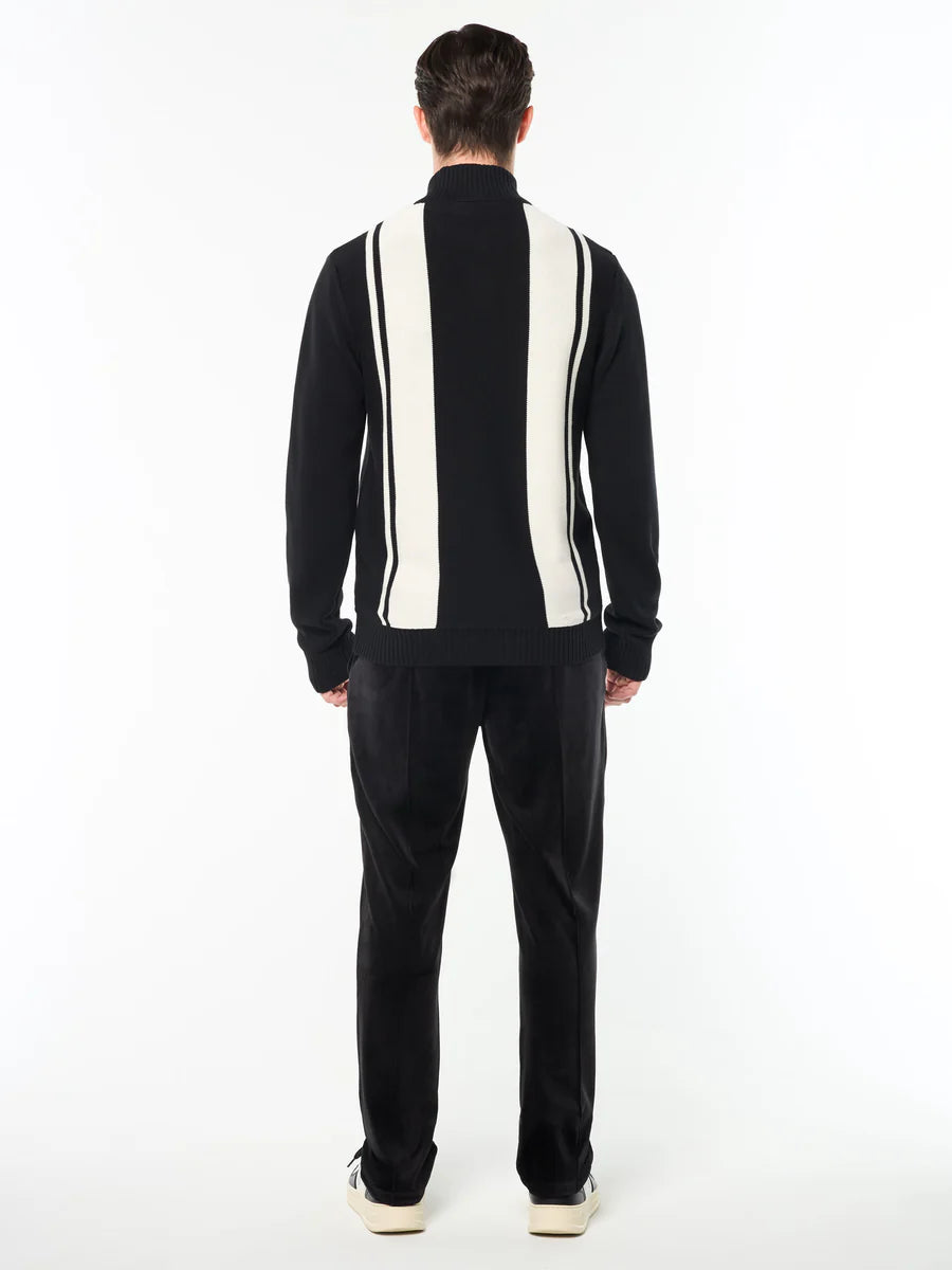 Sergio Tacchini - Young Line 1/4 Zip Knit | Maritime Black/Gardenia - STM21242-184