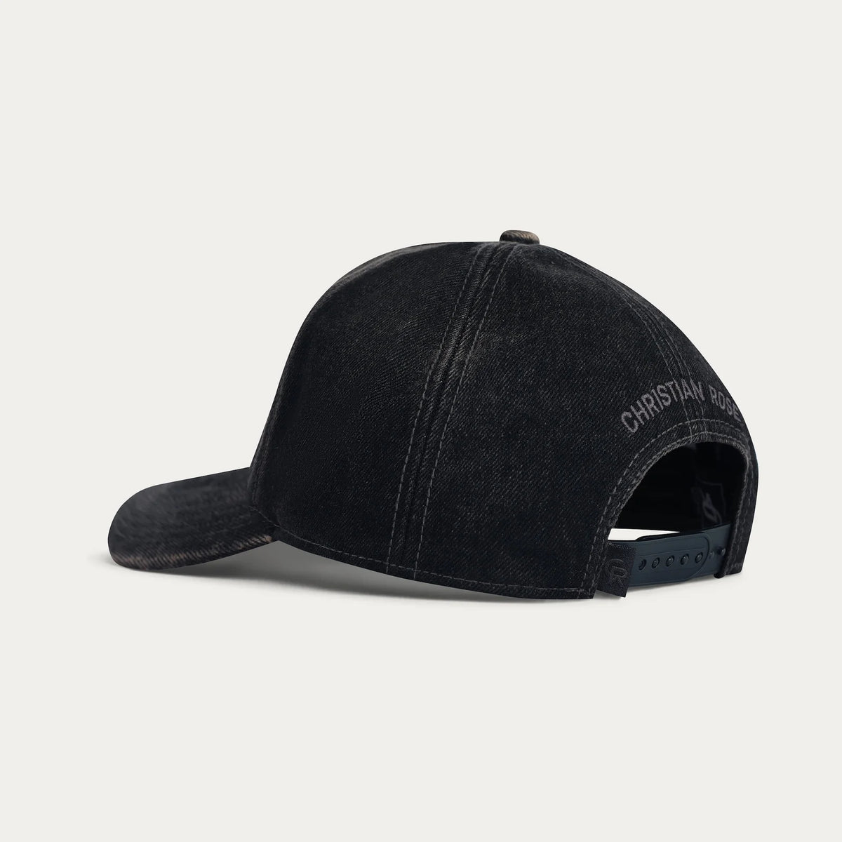 Christian Rose | Leather Iconic II Cap — Black / Black (CR068BB)