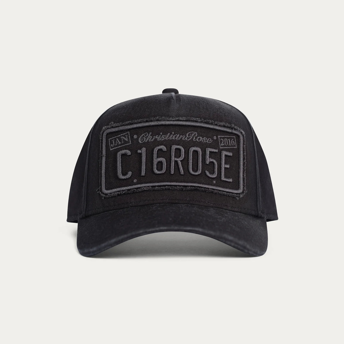 Christian Rose | Washed Private Plate Cap — Black (CR058BB)