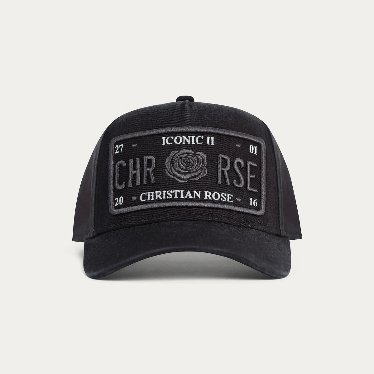 Christian Rose | Washed Iconic II Cap — Black (CR063B)