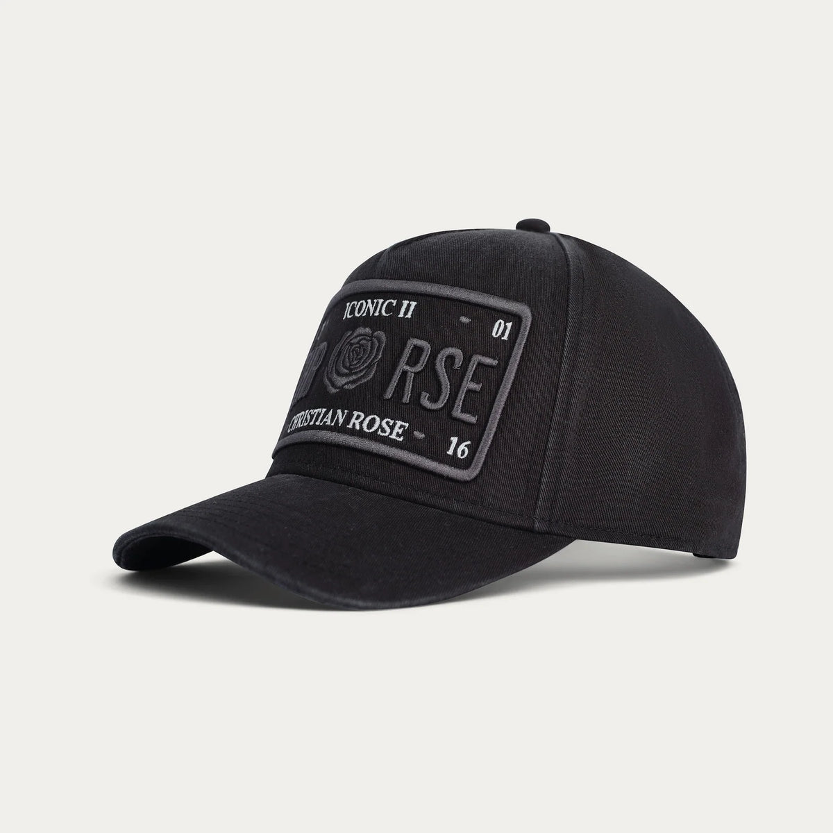 Christian Rose | Washed Iconic II Cap — Black (CR063B)