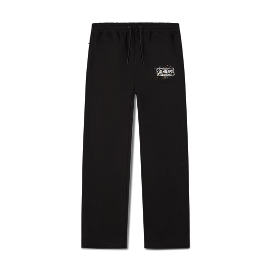 Christian Rose | Paint Splat Sweatpants / Joggers — Black / White (CR-009-BL)